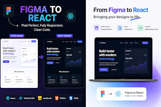 convert your figma design into a responsive react website