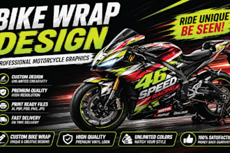 design professional bike wrap and motorcycle graphics