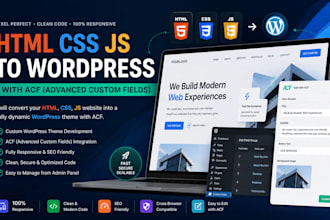 convert figma and HTML to a custom wordpress website