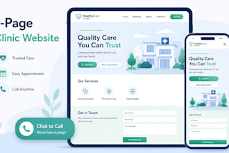design a one page website for your clinic or practice