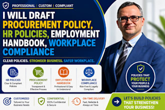 draft workplace compliance, procurement policy, and amazon seller documentation