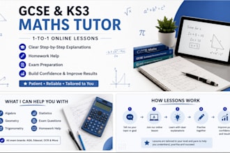 tutor gcse and 11plus maths online with clear step by step explanations