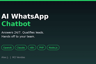 build an ai whatsapp chatbot for sales and customer support