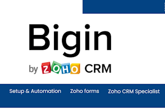 be your zoho bigin specialist, zoho one, zoho crm, zoho campaign, zoho form