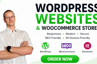 develop a responsive wordpress website or woocommerce store