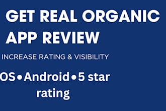 do 50 ios android app rating review in 24hr, app promotion install