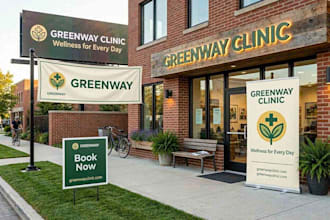 design digital billboard, yard sign, signage, roll up, and banner design