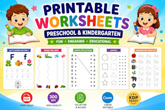 create premium printable preschool and kindergarten worksheets