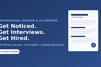 write a professional, ats friendly resume and CV