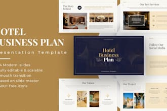design a powerpoint or canva winning hotel business plan presentation