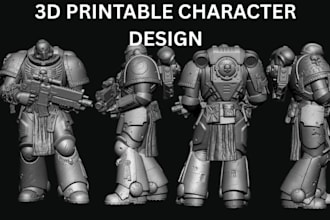 sculpt custom anime game character dnd miniature action figure figurine stl