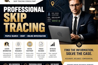 provide professional skip tracing people search and online investigation