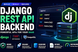 develop django rest api backend for your saas or web app