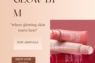 design a beautiful products post for skincare and brands