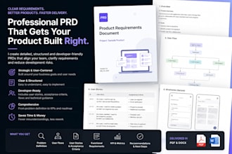 create a detailed product requirements document