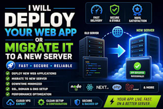 deploy your web app or migrate it to a new server