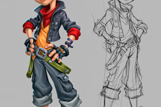 2d game character illustration