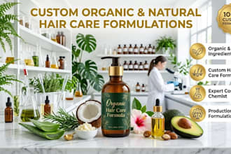 create custom organic and natural hair care formulations
