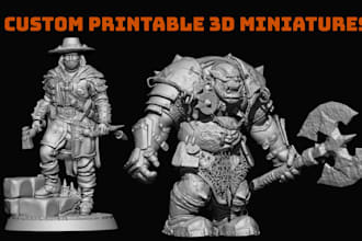 sculpt 3d miniature, 3d figurine, dnd, warhammer stl file for 3d printing