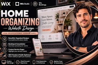 design wix home organizing website professional organizer website