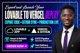 export lovable app to github and deploy to vercel production