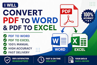 convert PDF to word, excel, or editable document