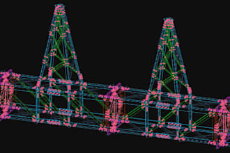 design and detail substation gantry, beam, column, equipment