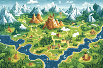 draw vector map in illustrator
