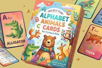 design custom flash cards, educational card affirmation cards kids card game art