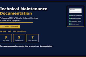 write clear technical sops and engineering procedure documents