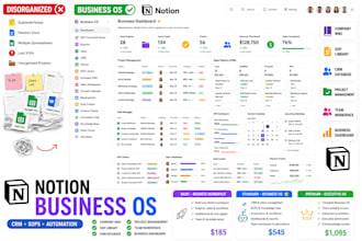 create a notion business operating system with automation workflows
