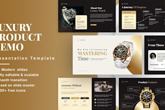 design a luxury presentation for products using powerpoint or canva