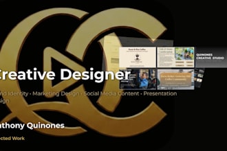 design professional presentations, pitch decks, and marketing visuals