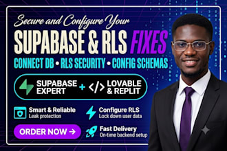 connect supabase, fix rls, and configure database for lovable or replit