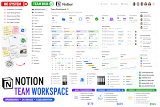 set up notion dashboards databases and team collaboration systems