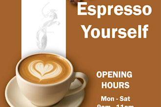 design a promotional poster of your brand