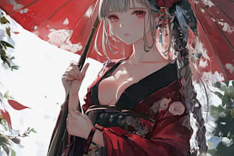 draw anime character art illustration