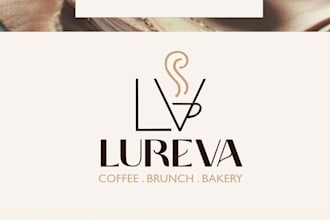 design a modern cafe logo and brand identity