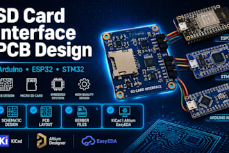 design sd card reader pcb for arduino esp32 stm32