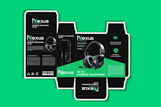 create box packaging design, belly band and pacakging sleeve, product sleeve