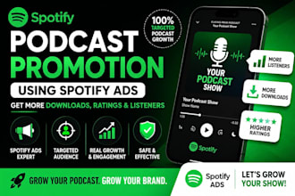 spotify podcast promotion get podcast listeners download, using spotify ads