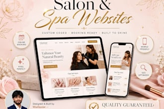 design a custom salon or spa website with booking