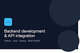 develop, fix or integrate your backend in python