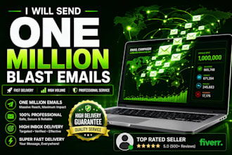 send 1 million email blast by bravo mailchimp