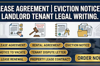 draft lease agreement eviction notice landlord tenant dispute legal writing