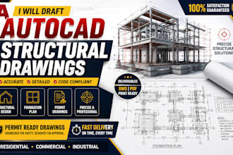 do autocad structural drawings permit drawing foundation plan structural design