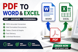 convert PDF to excel or word manually
