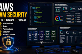 fix AWS iam permissions and security issues