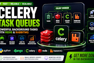 implement celery redis rabbitmq for django background jobs