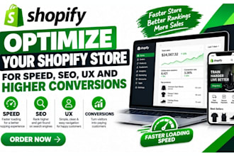 optimize your shopify store for speed, SEO, UX and higher conversions